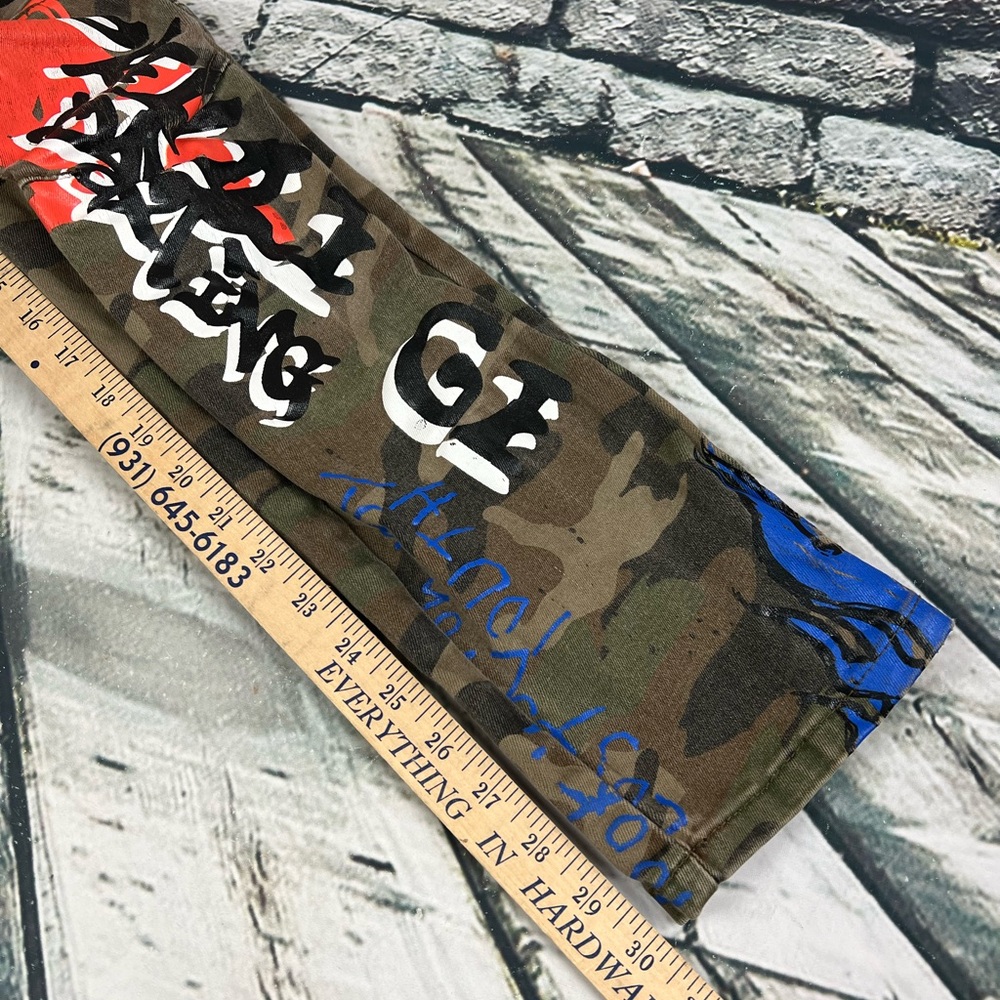 Grindhouse Camo Urban Distressed Graffiti 34x30‎ Jeans - Picture 8 of 8